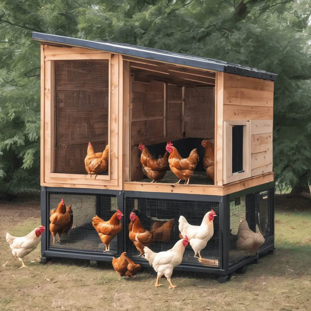 how many chickens can fit in a 8x8 coop