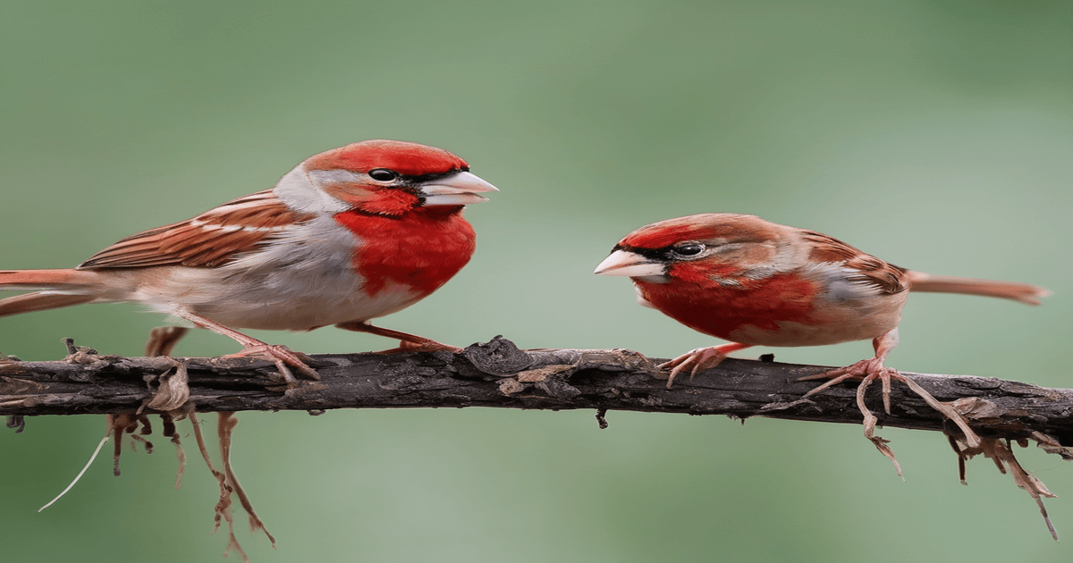 red sparrows birds