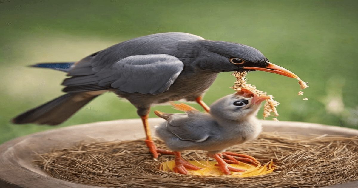 how do birds feed their babies