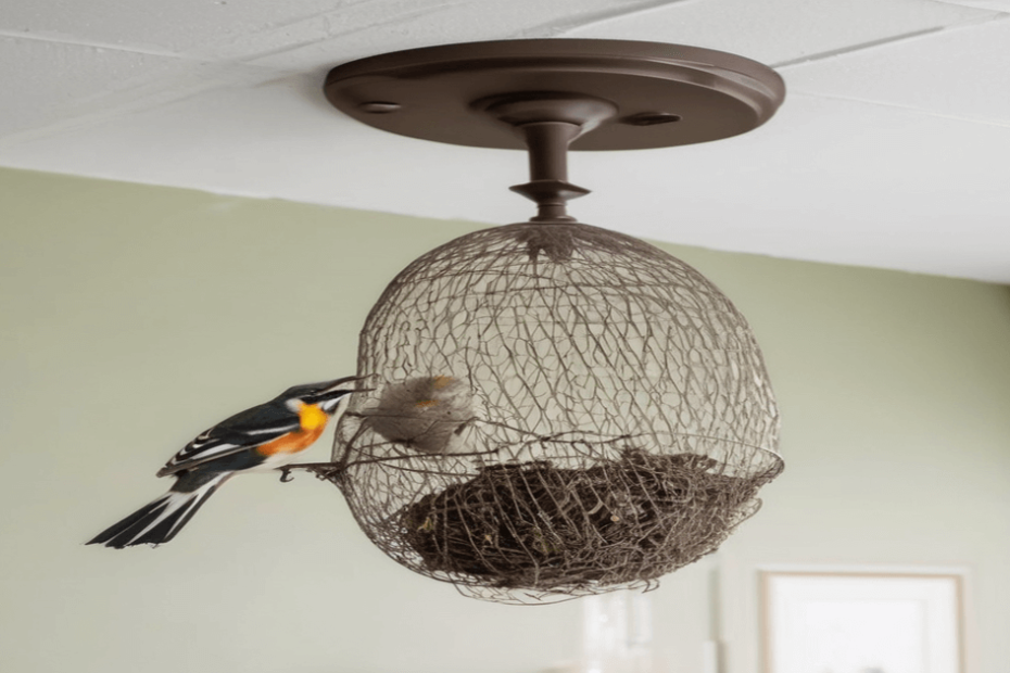 how to prevent birds from building nests on light fixtures