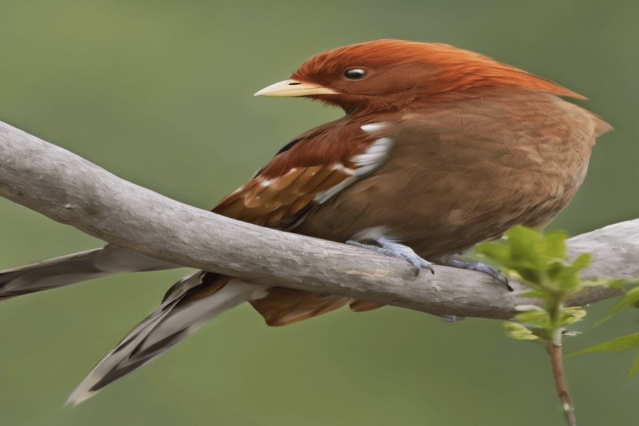 what bird has a redhead and brown body