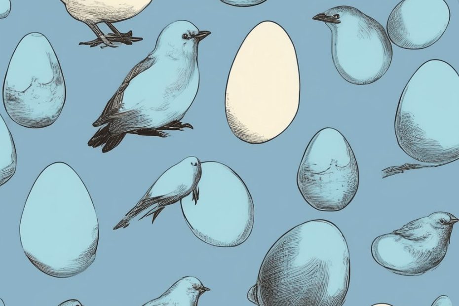 what bird lays light blue eggs